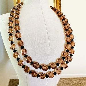 Vintage Deco Glass Bead Necklace